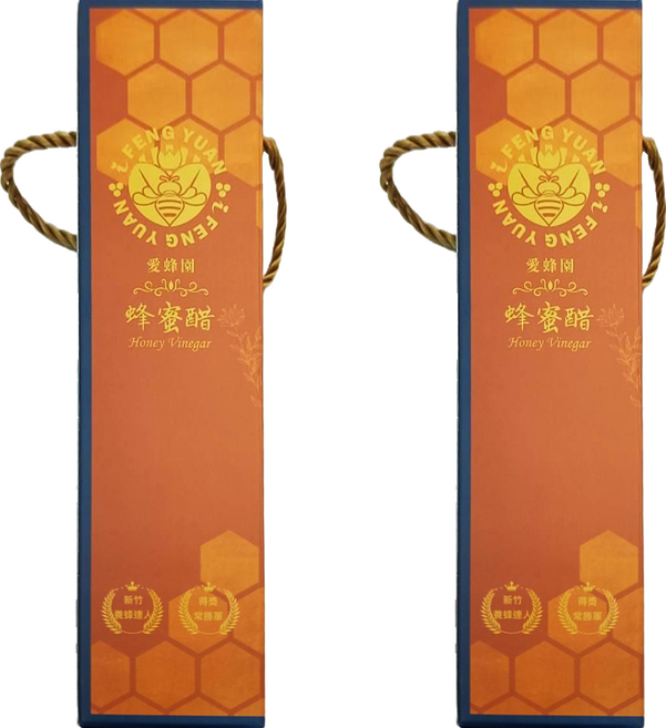 愛蜂園 玫瑰蜂蜜醋調理禮盒, 2個, 500ml