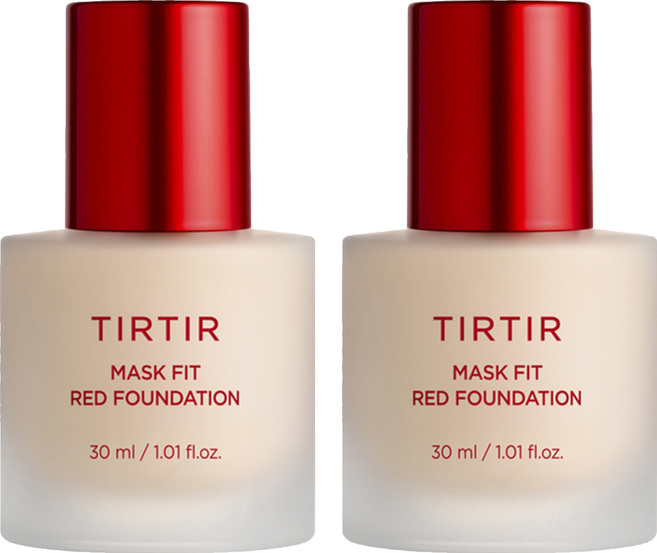 TIRTIR 持久定妝光彩粉底液 SPF40/PA++ 30ml, 21N 經典象牙, 2個