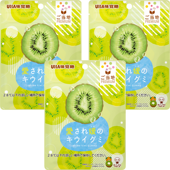UHA 味覺糖 愛媛奇異果軟糖, 40g, 3個