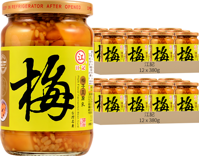 江記 元氣梅子豆腐乳, 380g, 24罐
