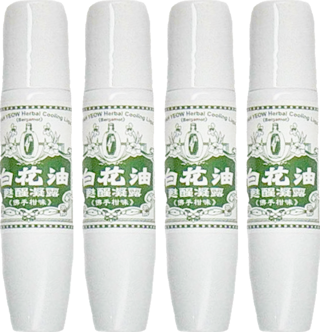 白花油 甦醒凝露 12歲以上, 佛手柑味, 15ml, 4瓶