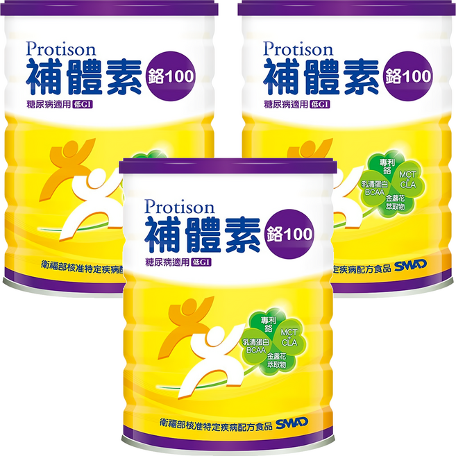 SMAD 補體素 鉻100 糖尿病適用, 780g, 3罐