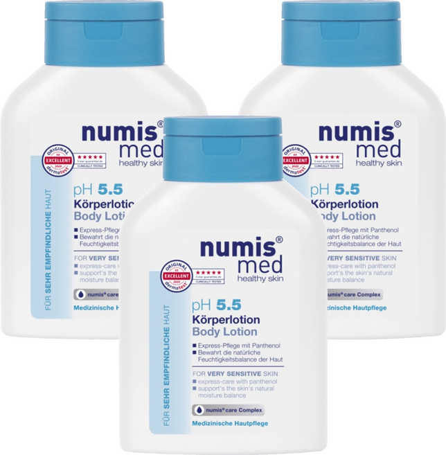 numis med 樂美思 PH5.5舒敏保濕乳液, 3個, 200ml