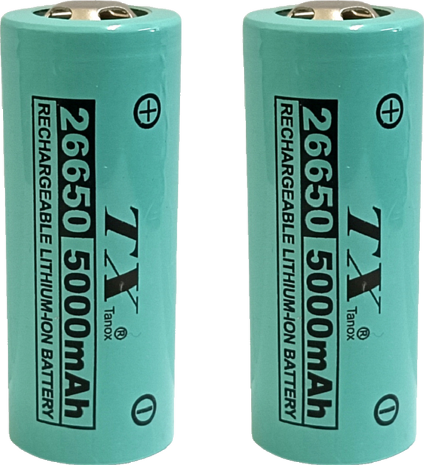 TX Tanox 特林 5000mAh 26650鋰充電池 3.7V, 2個, 1個裝