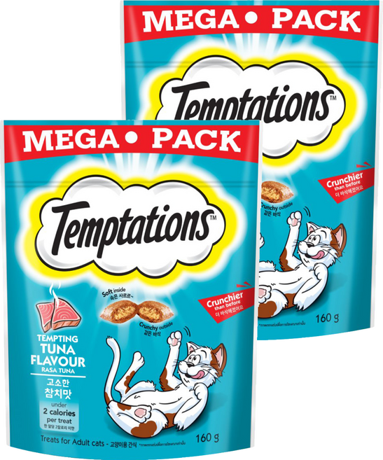 Temptations 喵愛餡 貓點心, 香誘鮮鮪口味, 160g, 2包