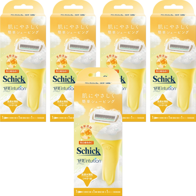 Schick 舒適牌 舒芙仕女除毛刀 晶透煥亮 刀把 + 刀片 2個, 5個, 1個裝