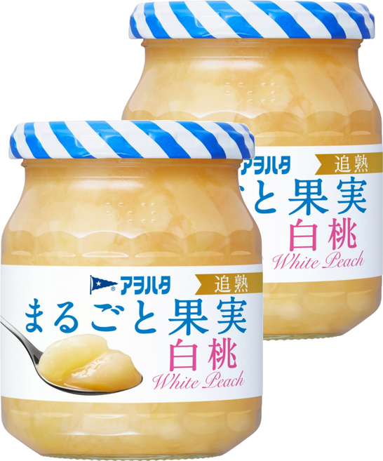 Aohata 白桃果醬 無蔗糖, 250g, 2個