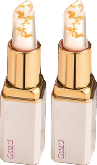 OSSEO 歐皙兒 金緻開運溫感變色潤唇膏, 2個, 3.5g, 夜色薔薇