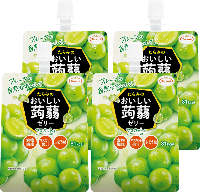 Tarami 達樂美 吸果凍 白葡萄, 150g, 4個