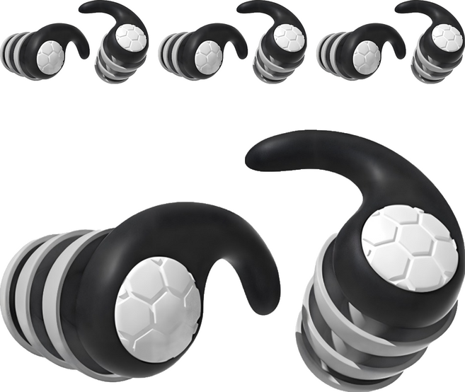 隔音防噪耳塞 黑色, 4個, 1雙