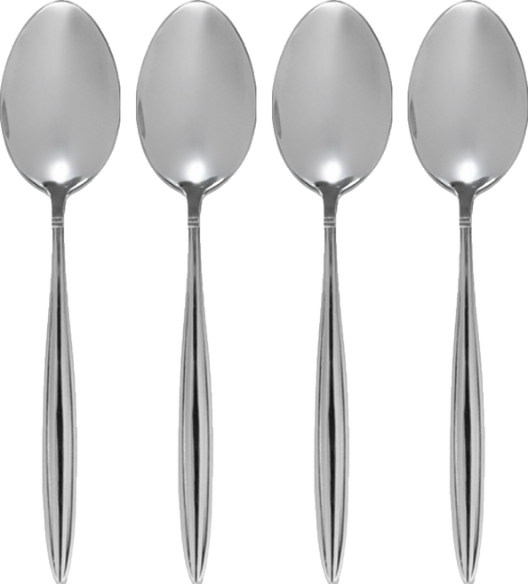 MiyAco 米雅可 經典316不銹鋼大湯匙, 4支, 銀色, 單品