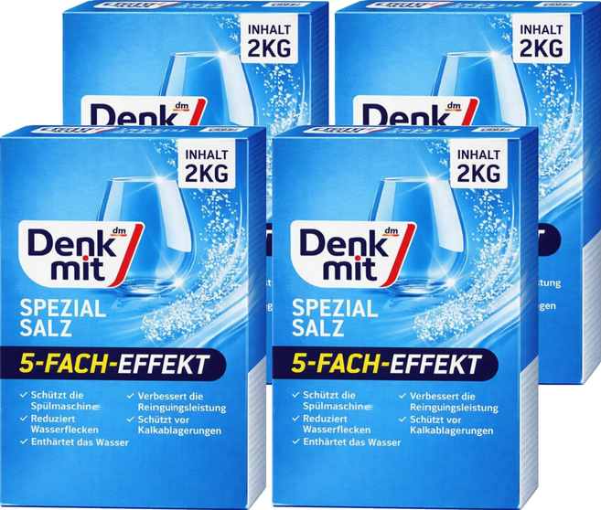 dm Denk mit 洗碗機軟化鹽, 2kg, 4個