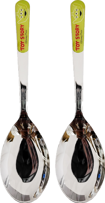 TOY STORY 玩具總動員 可愛不鏽鋼湯匙, 玩具總動員三眼怪 綠色, 2支