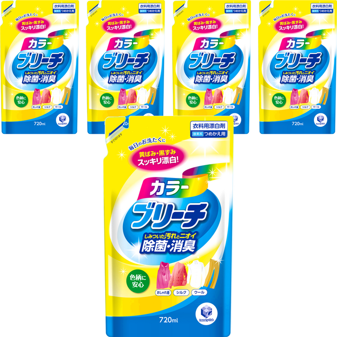 第一石鹼 LC有色衣物用漂白水補充包, 5個, 720ml