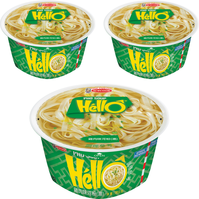 AceCOOK HELLO 雞肉味河粉 湯, 3個