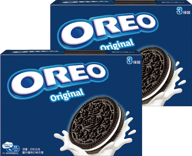 OREO 奧利奧 夾心餅乾 香草口味, 315g, 2盒