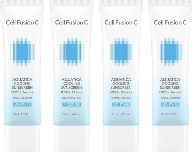 Cell Fusion C 秀膚生 台灣公司貨 舒敏保濕物理防曬霜 SPF50+ PA++++, 4個, 50ml