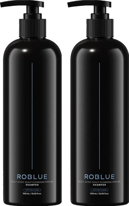 ROBLUE 弱酸性頭皮潔淨香水洗髮精 純棉花香, 2個, 500ml