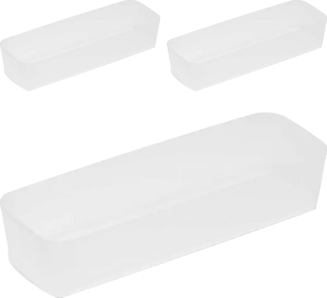 MUJI 無印良品 PP整理盒 2 8.5 x 25.5 x 5cm, 透明色, 3個
