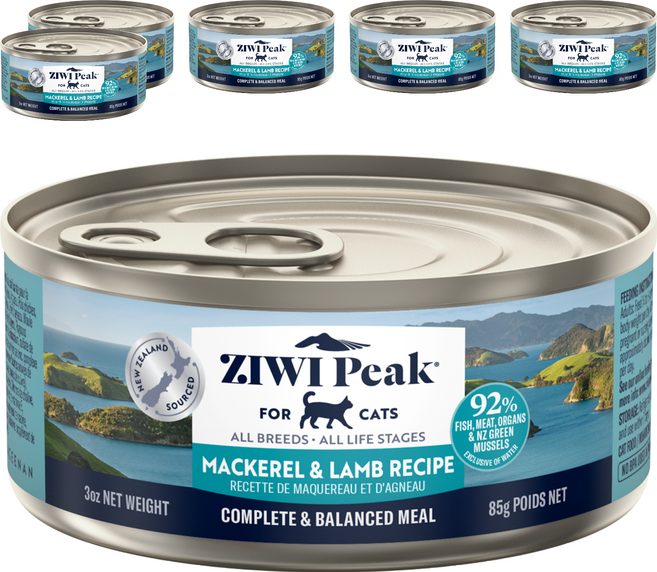 ZIWI Peak 滋益巔峰 貓用主食罐, 羊肉 + 鯖魚, 85g, 6個
