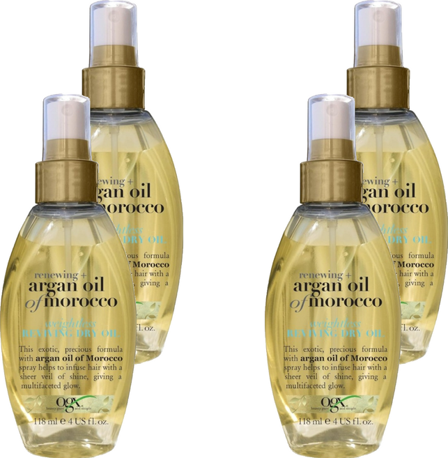 ogx 摩洛哥堅果輕盈髮油噴霧, 4個, 118ml