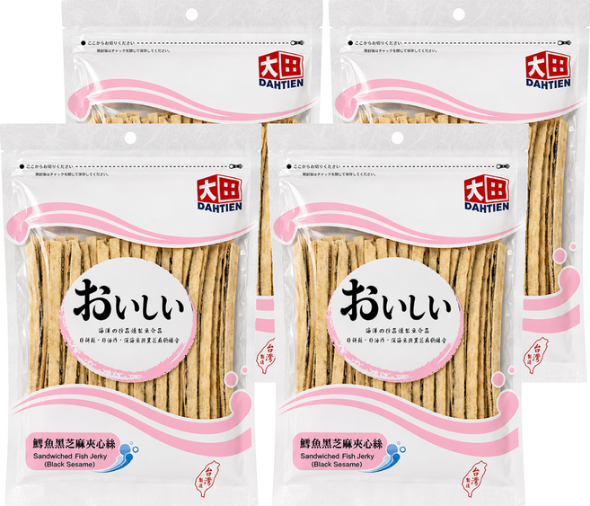 大田海洋 鱈魚黑芝麻夾心條, 60g, 4個