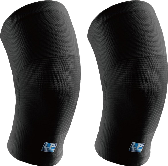 LP SUPPORT 高伸縮型膝護套 647R1-BK-M, 2個