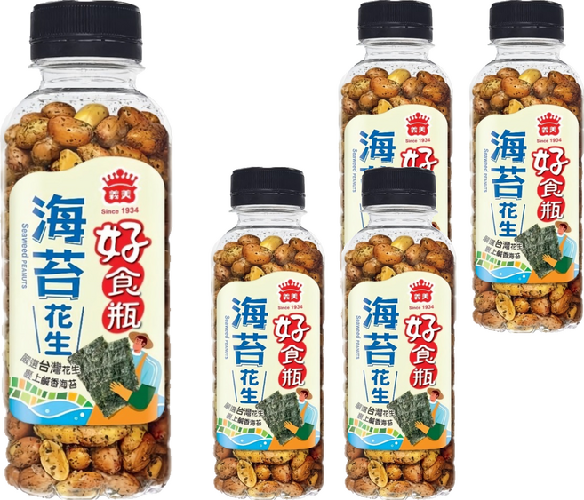 義美 海苔花生, 230g, 5個