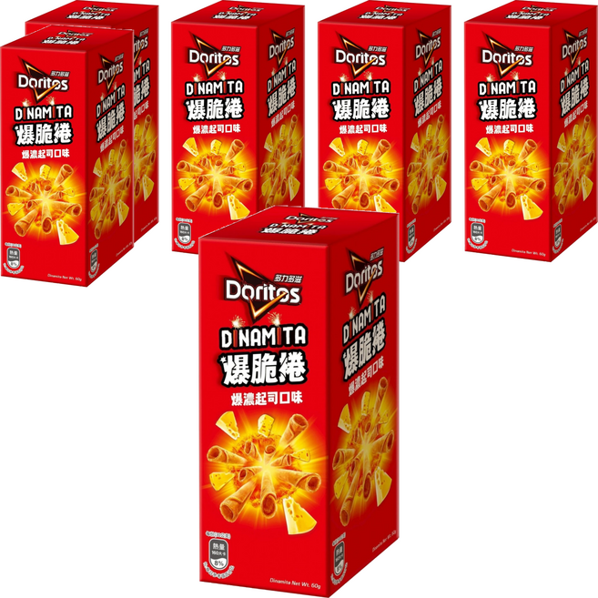 Doritos 多力多滋 爆脆捲爆濃起司口味玉米捲, 60g, 6個