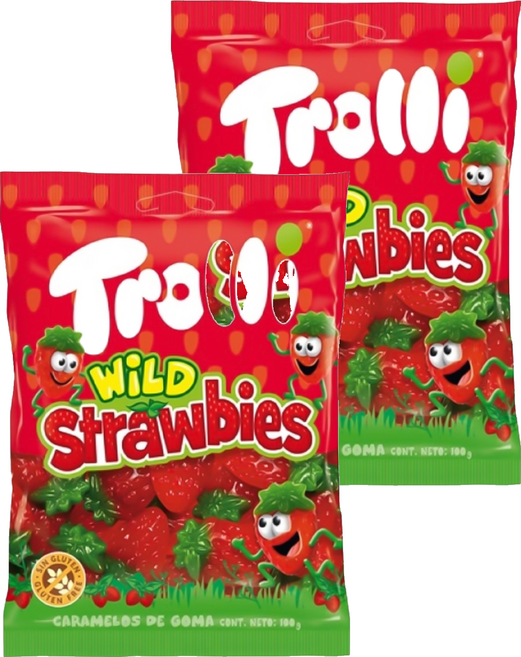 Trolli 多利軟糖 草莓造型, 100g, 2包