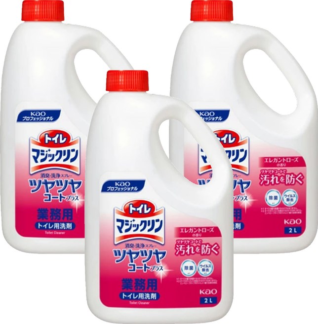 Kao 花王 浴廁馬桶清潔噴霧 玫瑰香, 3個, 2L