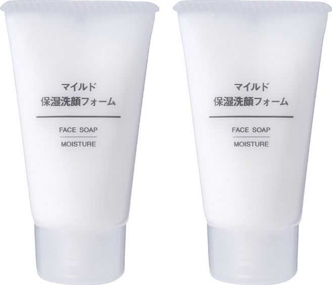 MUJI 無印良品 溫和保濕洗面乳, 30g, 2條