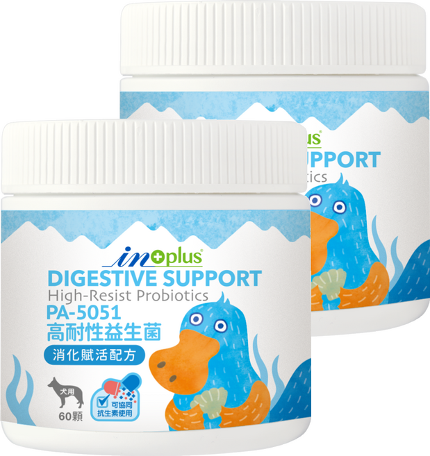 in plus 贏 PA-5051高耐性益生菌 消化賦活配方 2g, 2個, 消化+腸道健康, 60顆