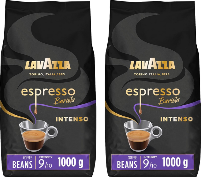 LAVAZZA Espresso 義式特濃咖啡豆, 1000g, 2個, 全豆咖啡（未研磨）