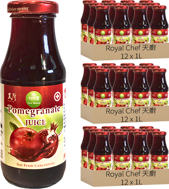 Royal Chef 天廚 100%天然石榴汁, 1L, 36瓶