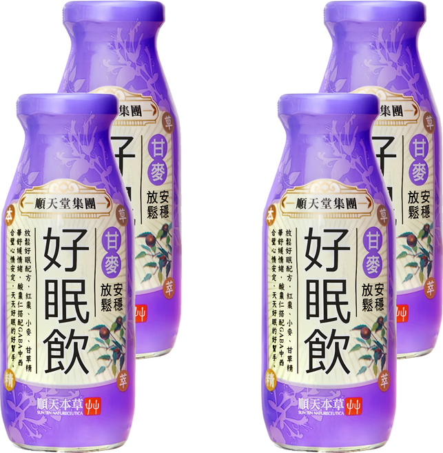 順天本草 好眠飲, 4個, 200ml