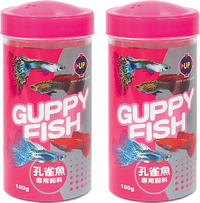 UP AQUA 雅柏 孔雀魚專用飼料 E-228-100, 100g, 2罐