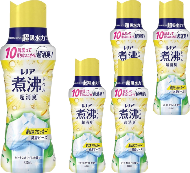 Lenor 蘭諾 煮沸衣物香香豆 柑橘黃, 5個, 420ml