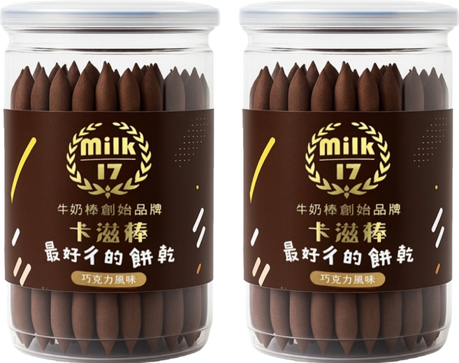 純新 Milk17 巧克力風味卡滋棒, 150g, 2罐