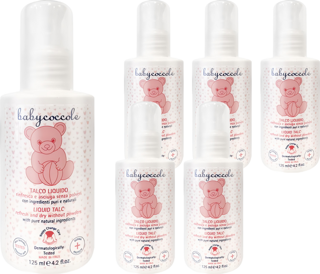babycoccole 寶貝可可麗 寶寶液態爽身粉, 125ml, 6瓶