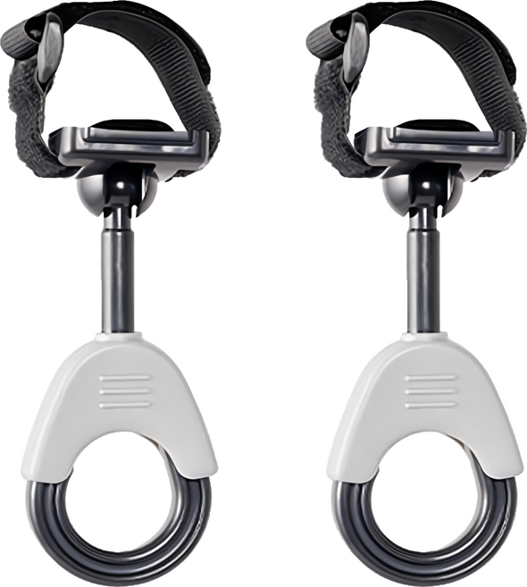 km 嬰兒車掛鉤小推車后掛包鉤子, 2入, 灰色