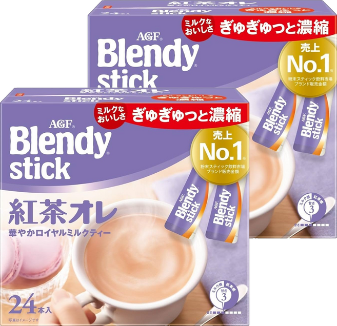 AGF Blendy 紅茶歐蕾風味即溶飲品, 9g, 24包, 2盒