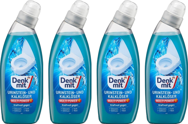 dm Denk mit 馬桶去污清潔劑 強力藍, 4個, 750ml