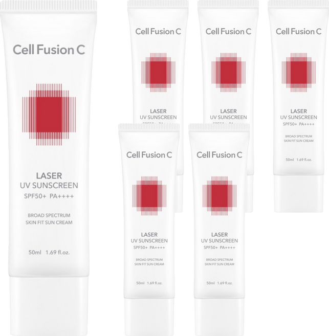 Cell Fusion C 秀膚生 台灣公司貨 全效修護防曬霜 SPF50+ PA++++, 6個, 50ml