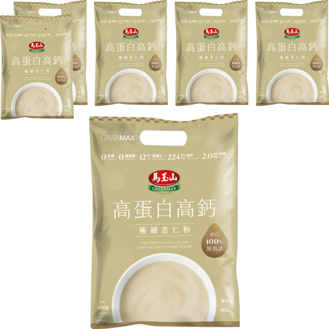 馬玉山 高蛋白高鈣極細杏仁粉 10包, 300g, 6袋