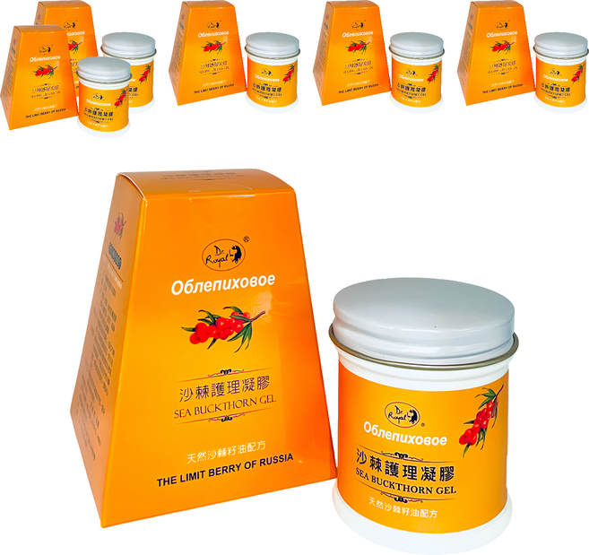 Dr.Royal 沙棘護理凝膠 俄羅斯, 天然沙棘味, 75g, 6罐