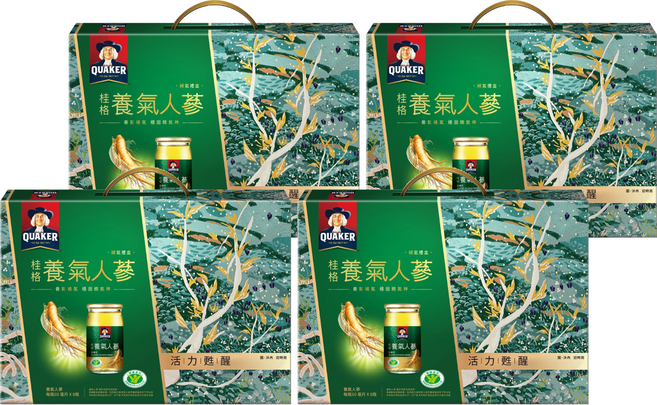 QUAKER 桂格 養氣人蔘 補氣禮盒 8瓶, 480ml, 4盒