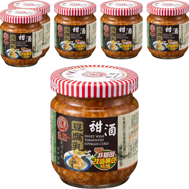 德記 甜酒豆腐乳, 200g, 6個