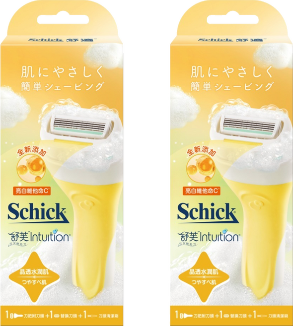 Schick 舒適牌 舒芙仕女除毛刀 晶透煥亮 刀把 + 刀片 2個, 1個裝