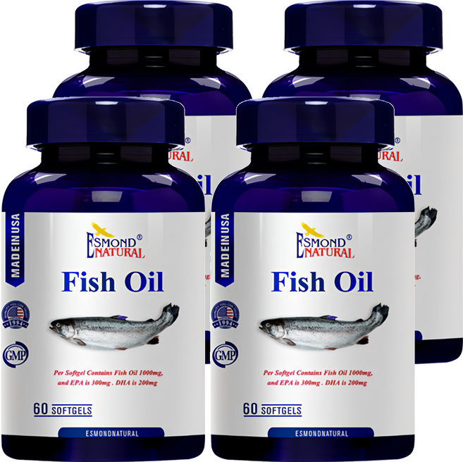 ESMOND NATURAL 愛司盟 純淨魚油軟膠囊, 60顆, 4罐